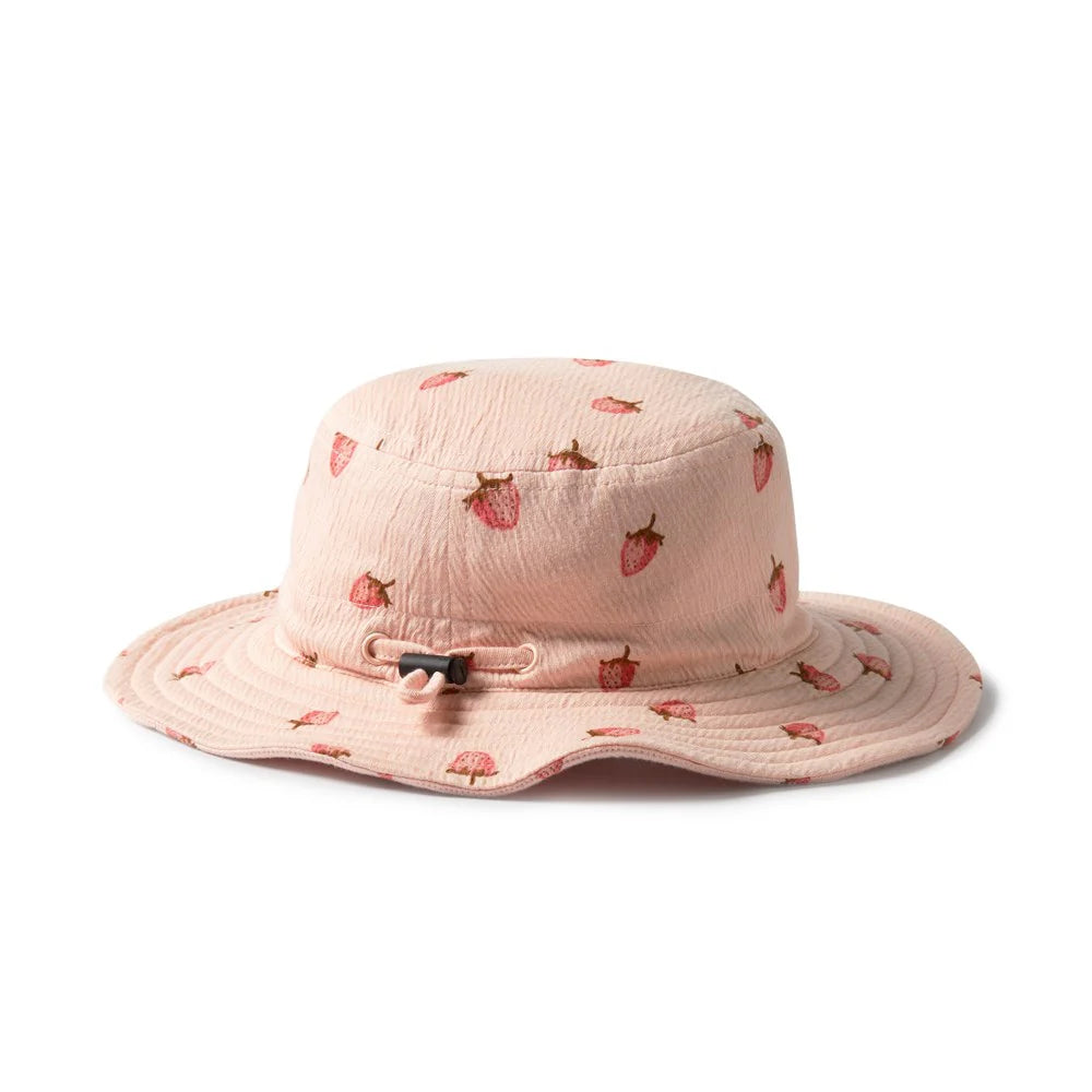 WILSON & FRENCHY STRAWBERRY KISSES ORGANIC CRINKLE SUN HAT