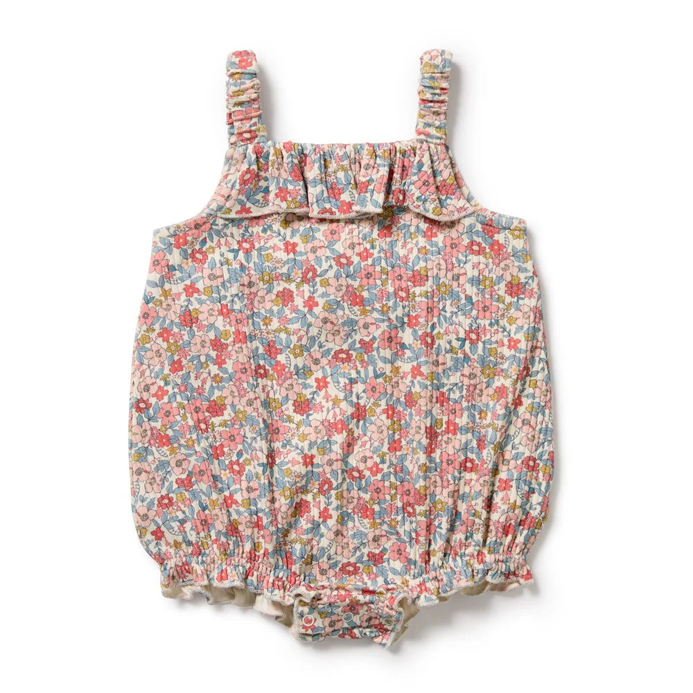 WILSON & FRENCHY SUMMER BLOOM ORGANIC PLAYSUIT