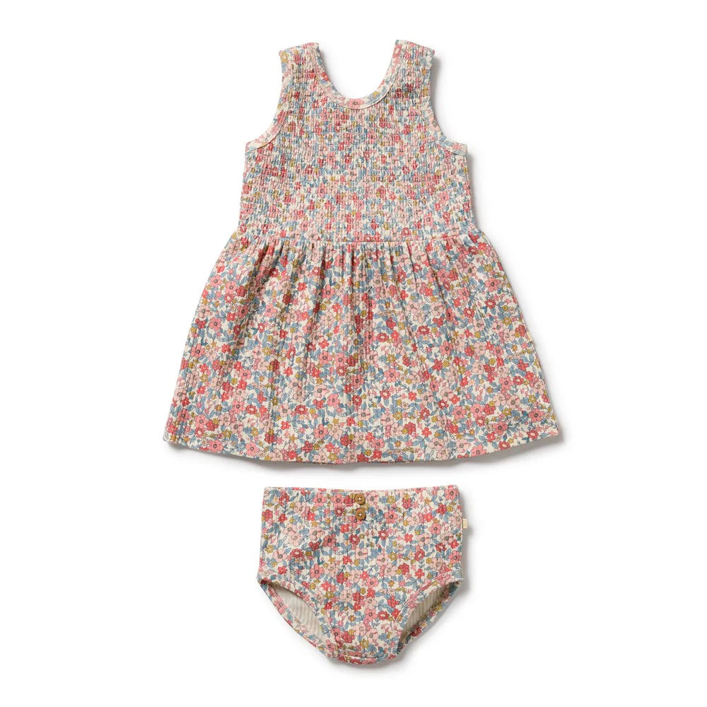 WILSON & FRENCHY SUMMER BLOOM ORGANIC DRESS SET