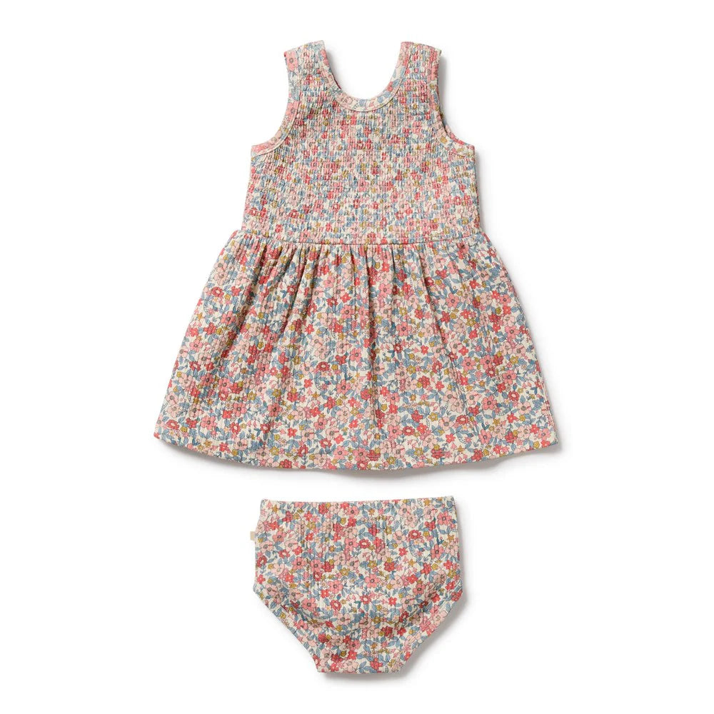 WILSON & FRENCHY SUMMER BLOOM ORGANIC DRESS SET