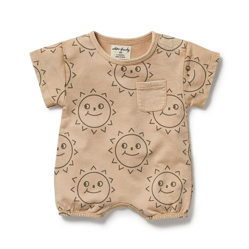 WILSON & FRENCHY HAPPY DAYS ORGANIC SWEAT GROWSUIT