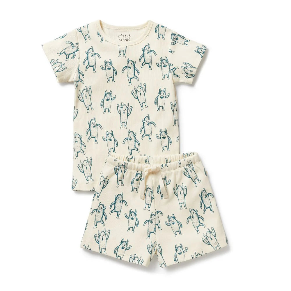 WILSON & FRENCHY YETI ORG SHORT SLEEVE PYJAMAS