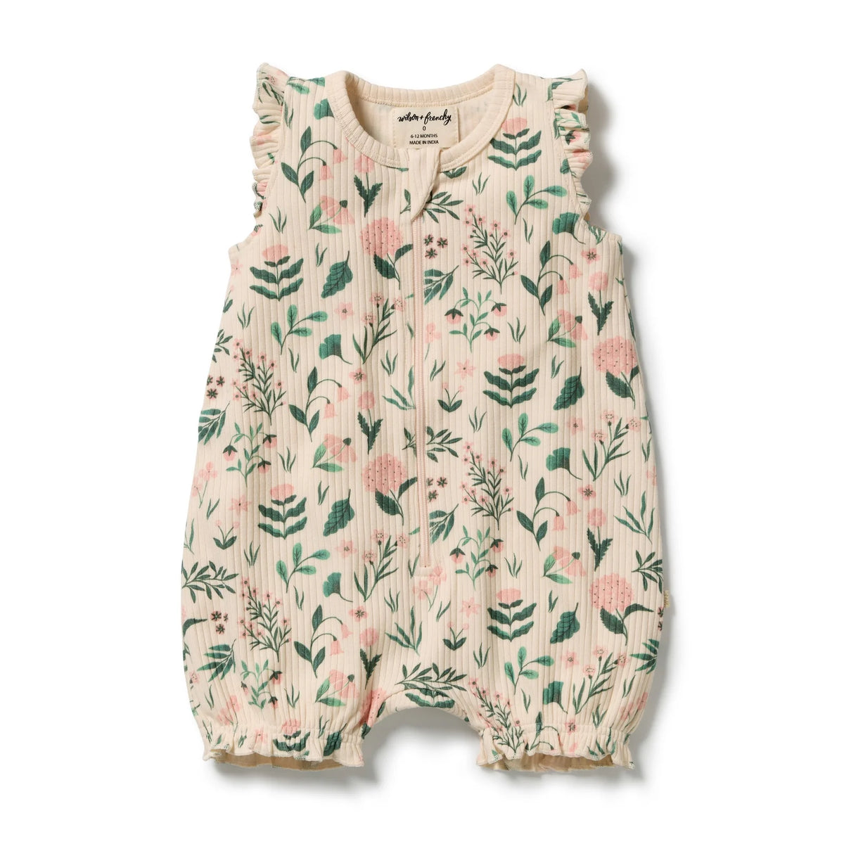 WILSON & FRENCHY SWEET BLOOM RUFFLE ZIPSUIT