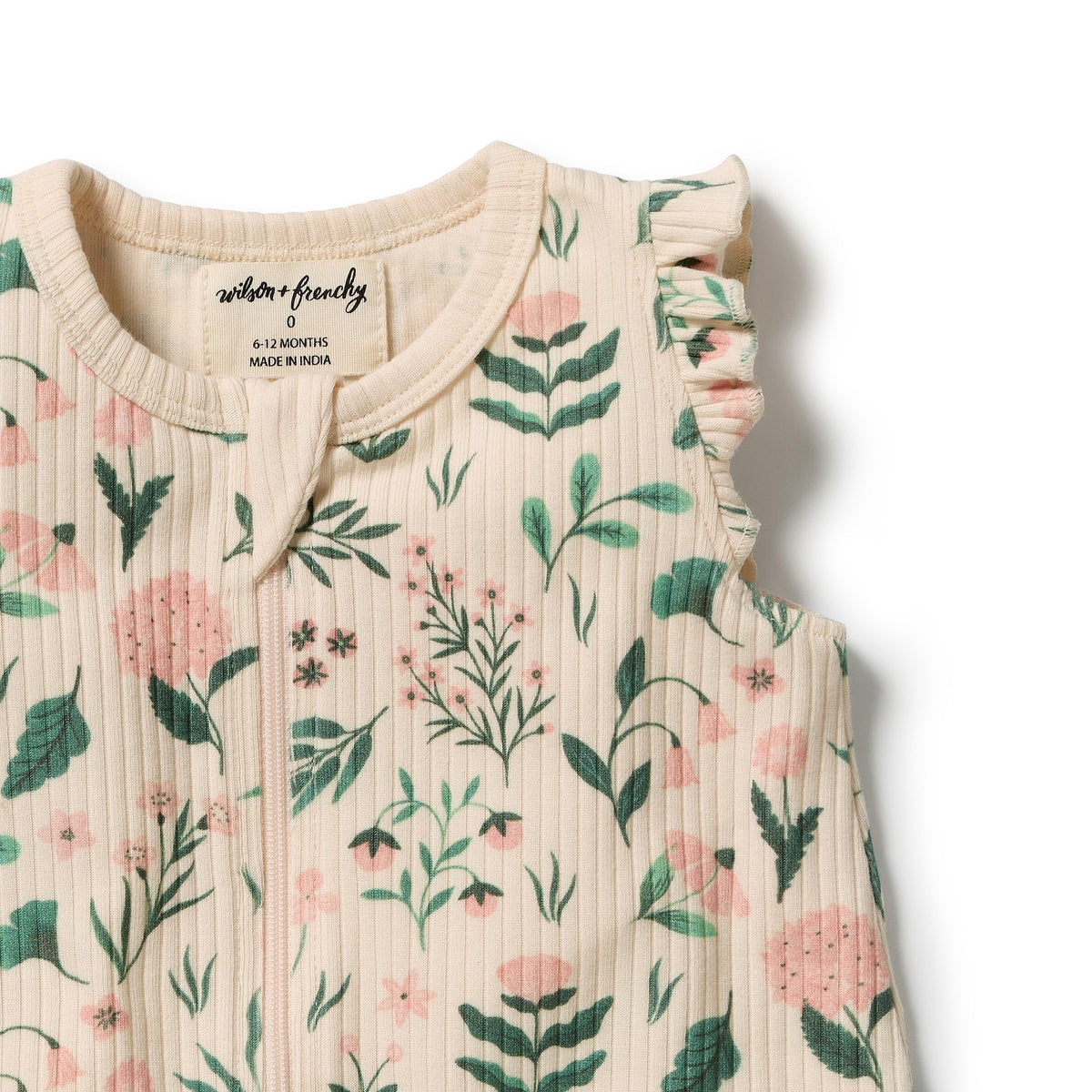 WILSON & FRENCHY SWEET BLOOM RUFFLE ZIPSUIT