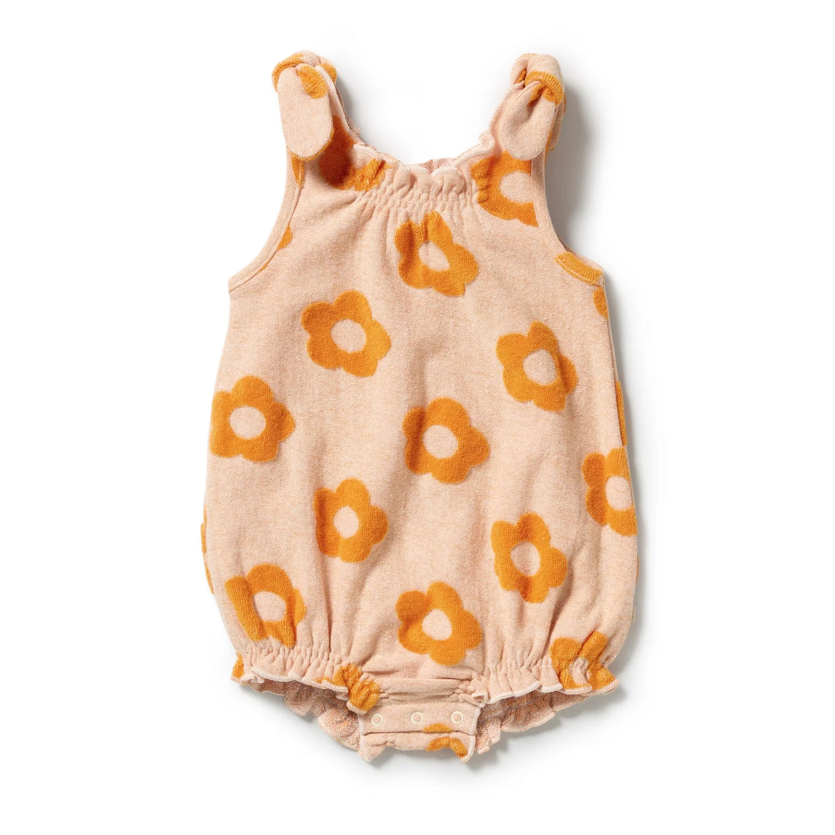 WILSON & FRENCHY DAISY GLOW TERRY TIE PLAYSUIT