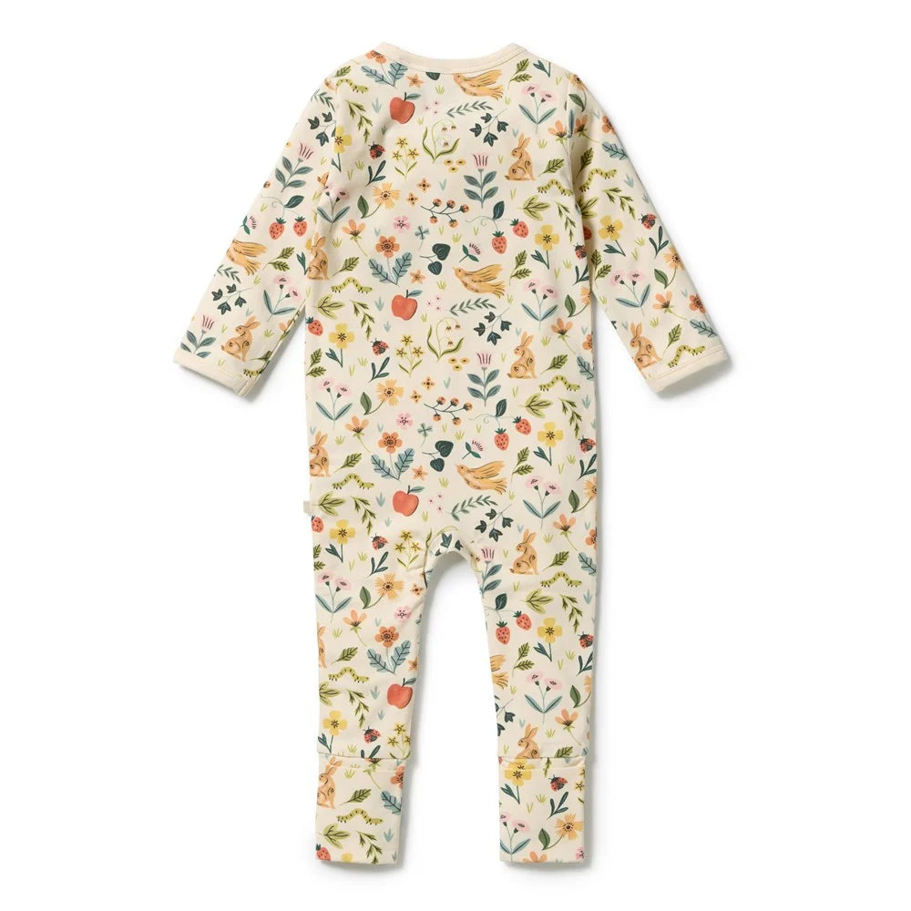 WILSON & FRENCHY SUMMER GARDEN ORG ZIPSUIT W FEET