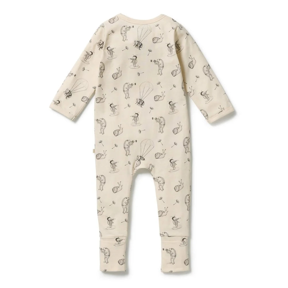 WILSON & FRENCHY ORGANIC RIB ZIPSUIT WHISPERING WILLOWS