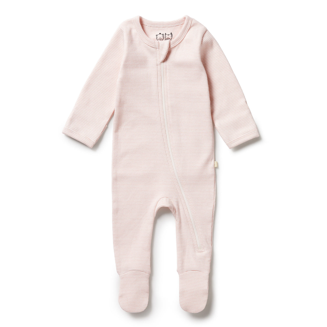 WILSON & FRENCHY ORG STRIPE ZIPSUIT CANTALOUPE