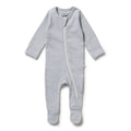WILSON & FRENCHY ORG STRIPE RIB ZIPSUIT RAIN DROP