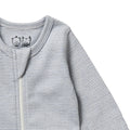 WILSON & FRENCHY ORG STRIPE RIB ZIPSUIT RAIN DROP