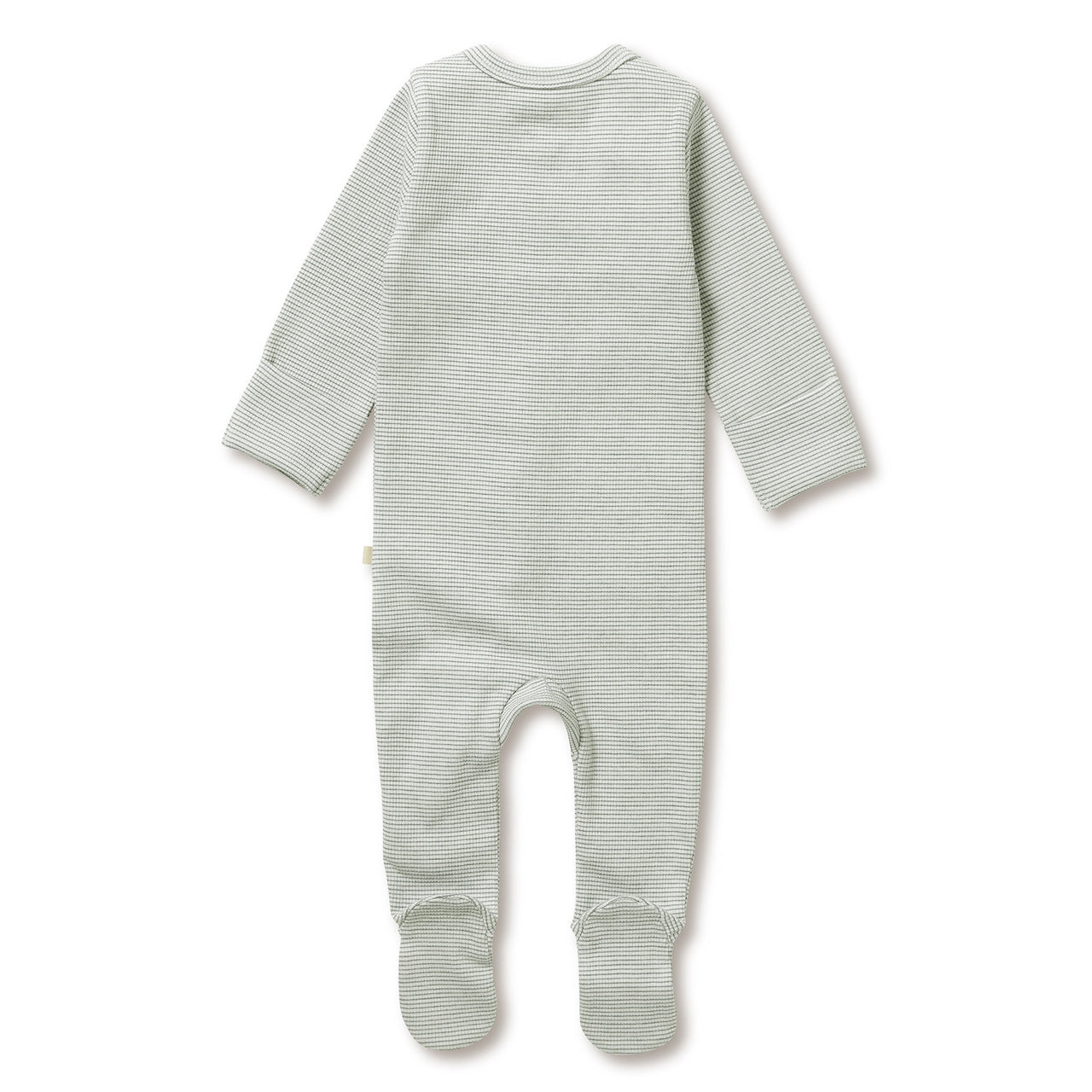 WILSON & FRENCHY ORG STRIPE RIB ZIPSUIT FERN