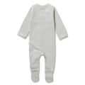 WILSON & FRENCHY ORG STRIPE RIB ZIPSUIT FERN