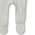 WILSON & FRENCHY ORG STRIPE RIB ZIPSUIT FERN