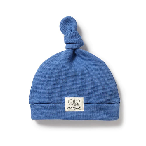 WILSON & FRENCHY BRILLIANT BLUE WAFFLE KNOT HAT