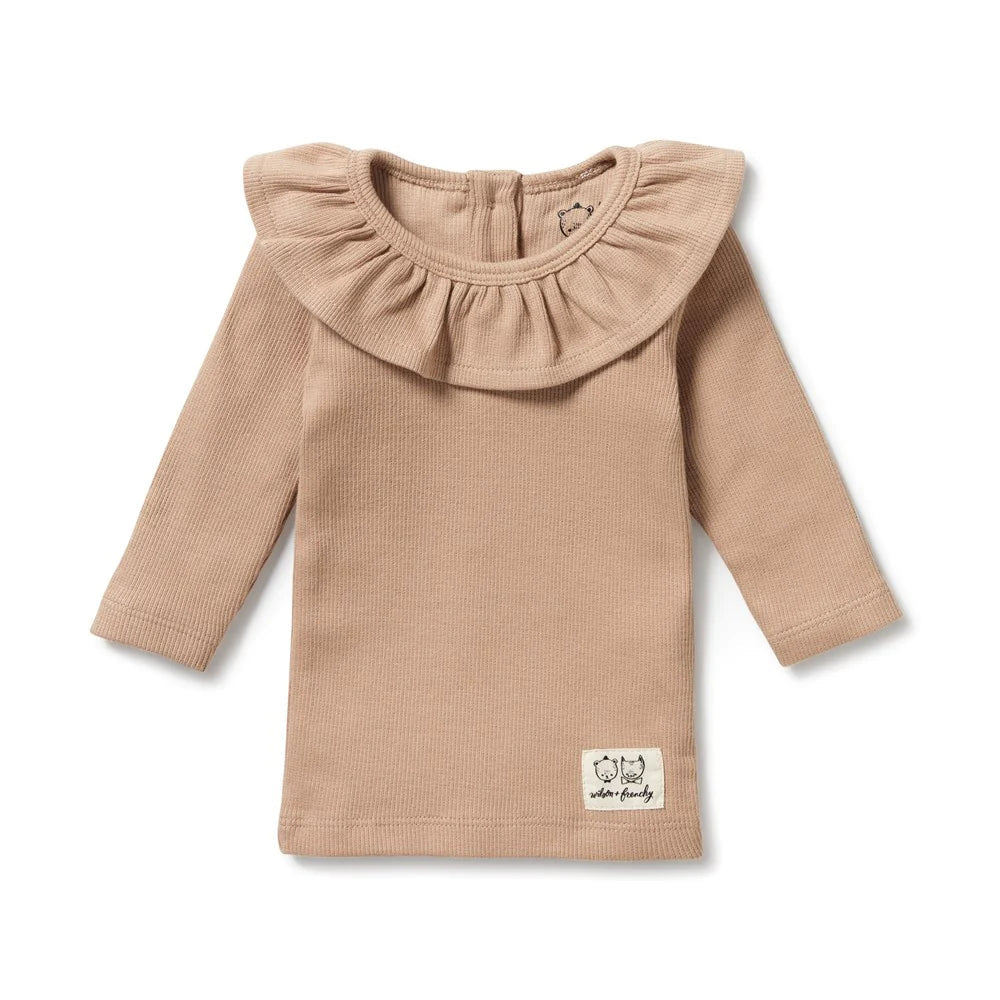 WILSON & FRENCHY FAWN ORG RUFFLE TOP