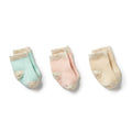 WILSON & FRENCHY 3 PACK SOCKS MINT GREEN/CREAM/PINK