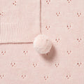 WILSON & FRENCHY KNIT POINTELLE BLANKET PINK