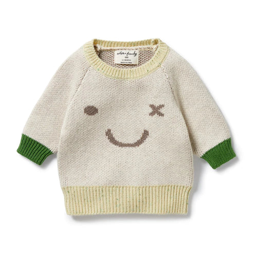 WILSON & FRENCHY ALMOND KNIT JACQUARD JUMPER