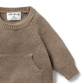 WILSON & FRENCHY WALNUT KNIT POCKET JUMPER