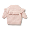WILSON & FRENCHY PINK KNIT RUFFLE JUMPER