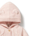 WILSON & FRENCHY PINK KNIT CABLE JACKET