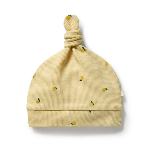 WILSON & FRENCHY ORGANIC WAFFLE KNOT HAT LITTLE LEMON