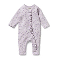 WILSON & FRENCHY ORG LULU DAISY WAFFLE RUFFLE ZIPSUIT