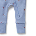 WILSON & FRENCHY ORG WAFFLE ZIPSUIT HEY MOON