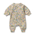 WILSON & FRENCHY TINY BLOOM ORGANIC TERRY GROWSUIT