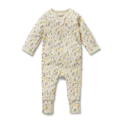 WILSON & FRENCHY ORGANIC BELLA FLORAL ZIPSUIT
