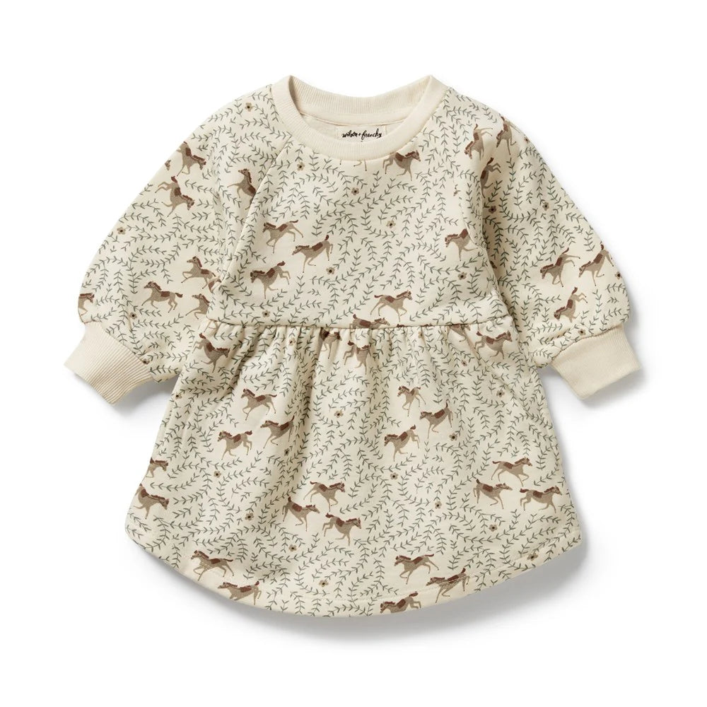 WILSON & FRENCHY ORG TRIXIE HORSE TERRY SWEAT DRESS