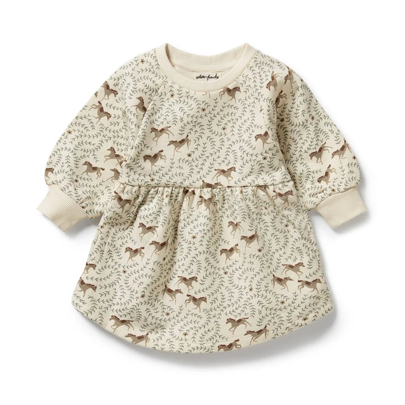 WILSON & FRENCHY ORG TRIXIE HORSE TERRY SWEAT DRESS