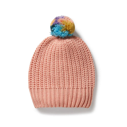 WILSON & FRENCHY RAINBOW ORG KNITTED HAT