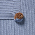 WILSON & FRENCHY BLUE SPECKLE ORGANIC KNITTED BLANKET