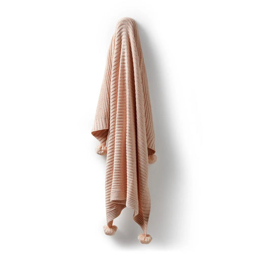 WILSON & FRENCHY ORG KNITTED BLANKET FAIRY FLOSS