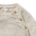 WILSON & FRENCHY ORGANIC KIMONO KNIT CARDIGAN COOKIE & CREAM