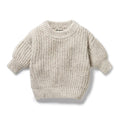 WILSON & FRENCHY ORG KNIT JUMPER COOKIE & CREAM