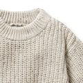 WILSON & FRENCHY ORG KNIT JUMPER COOKIE & CREAM