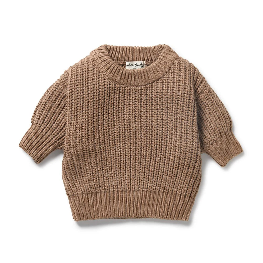 WILSON & FRENCHY ORG KNIT JUMPER COCO SPECKLE