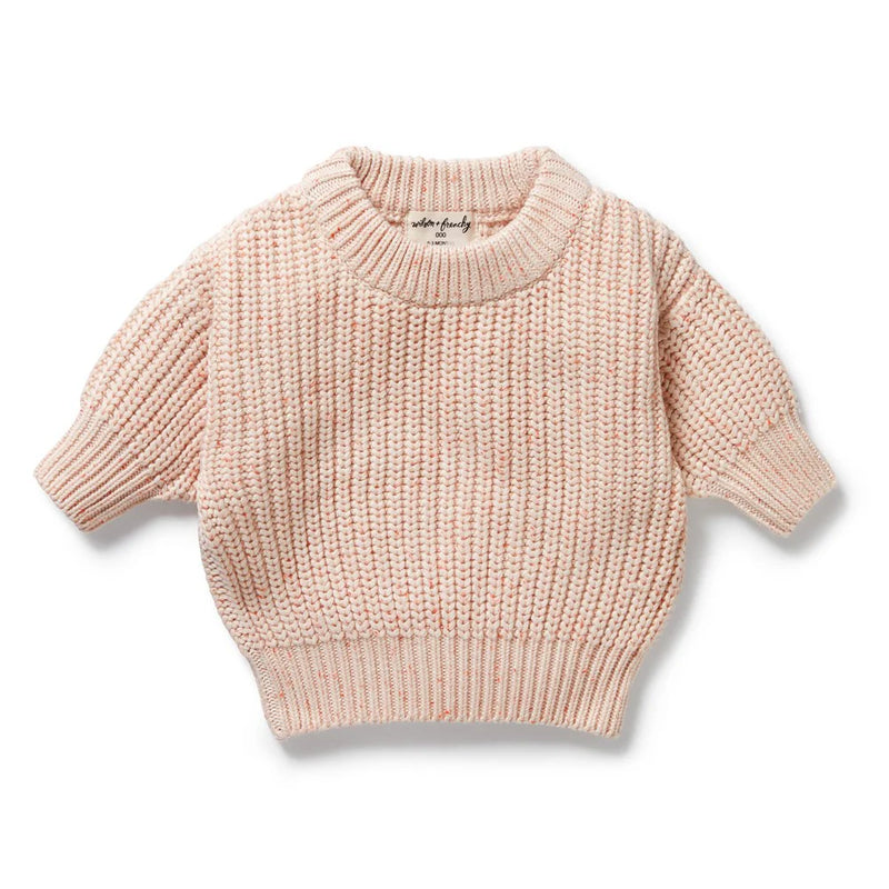 WILSON & FRENCHY ORG KNIT JUMPER FAIRY FLOSS