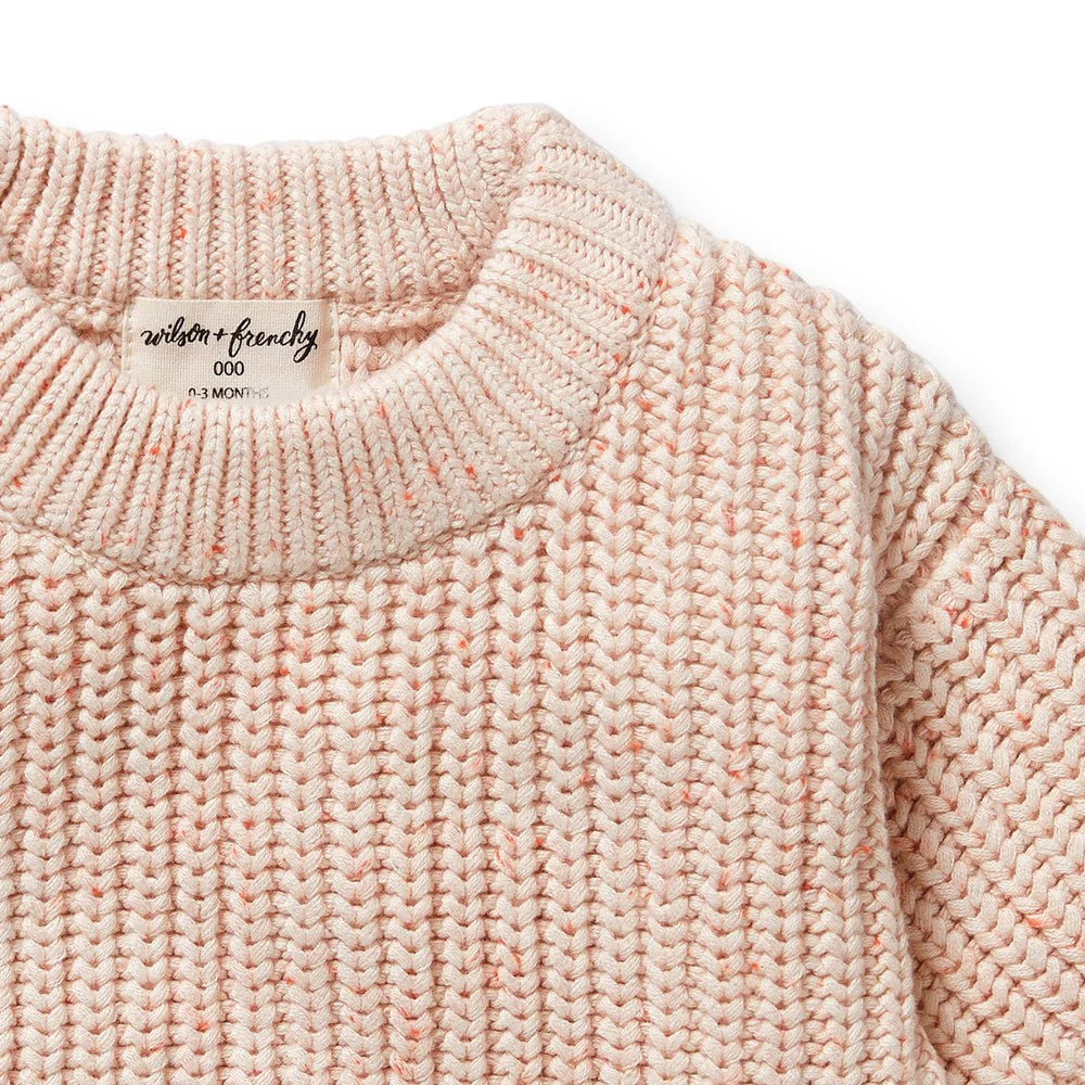 WILSON & FRENCHY ORG KNIT JUMPER FAIRY FLOSS