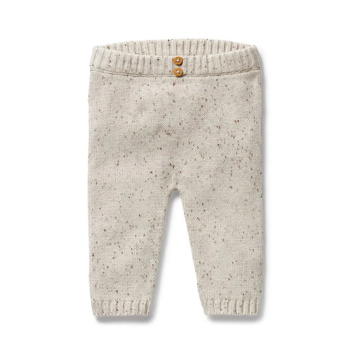 WILSON & FRENCHY ORG KNIT LEGGING COOKIE & CREAM