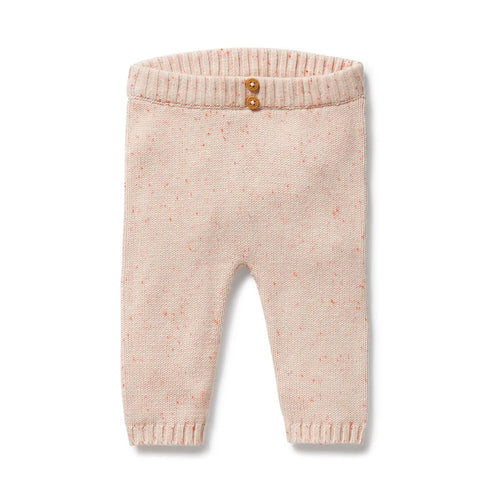 WILSON & FRENCHY ORGANIC KNITTED LEGGING FAIRY FLOSS