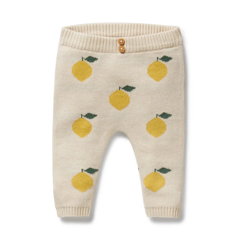 WILSON & FRENCHY ORG KNIT LEGGING LEMONY
