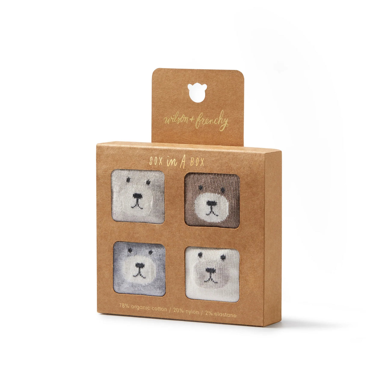 WILSON & FRENCHY SOX IN A BOX - BUTTERMILK/OAT/CLOUD/WALNUT