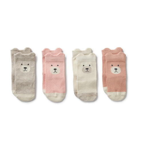 WILSON & FRENCHY SOX IN A BOX - OAT/PINK /PLUM/BUTTERMILK