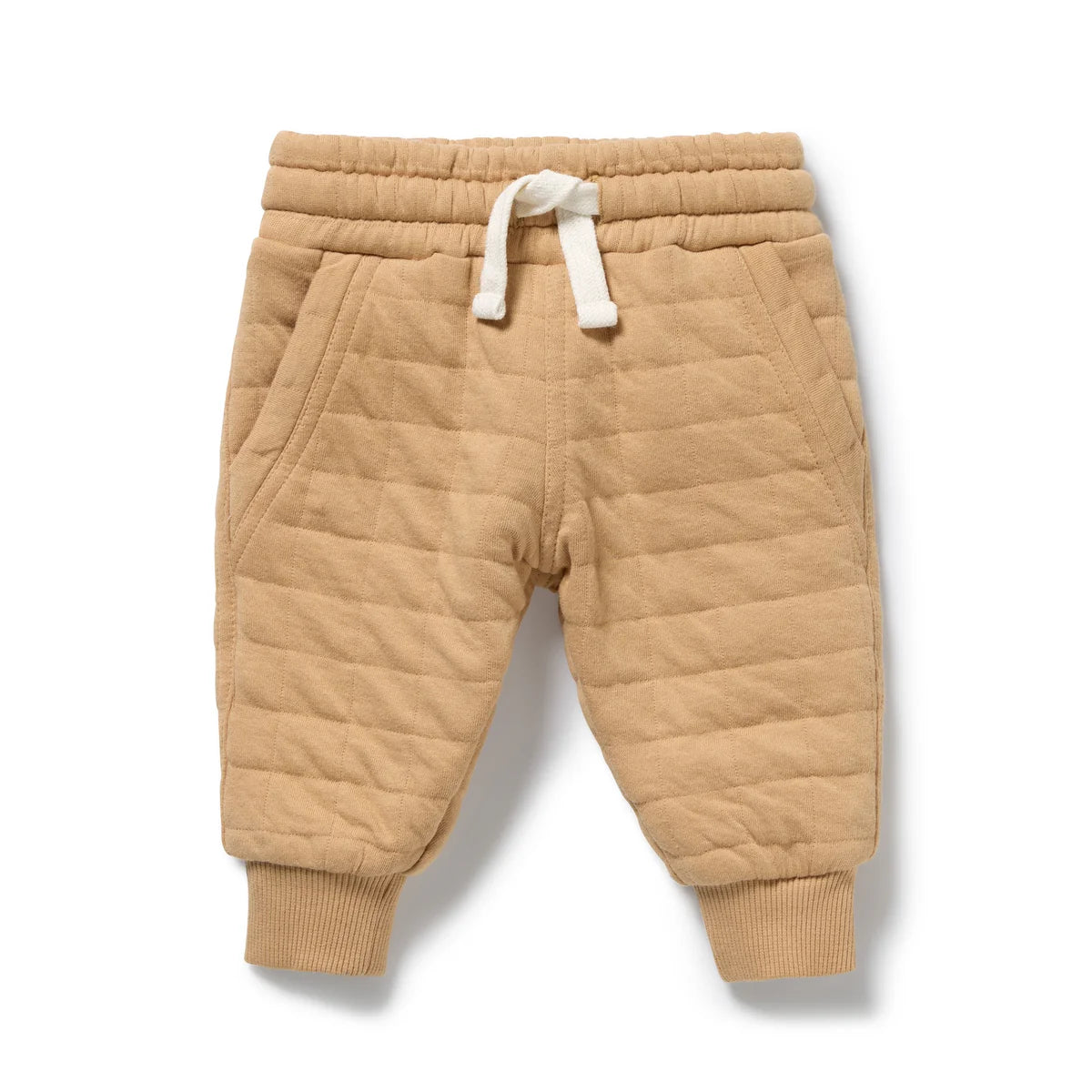 WILSON & FRENCHY HONEY FAWN ORGANIC QUILTED SWEAT PANT