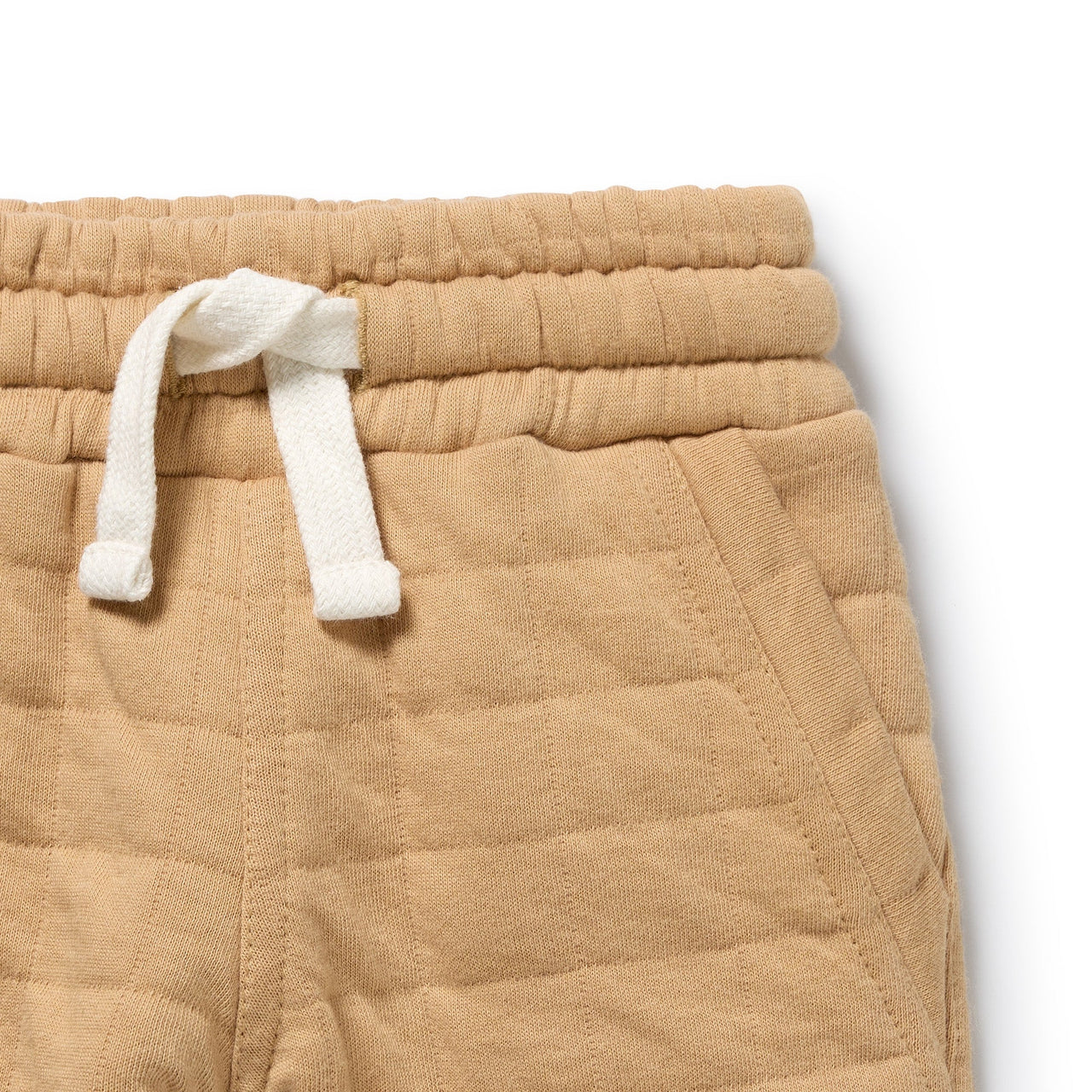 WILSON & FRENCHY HONEY FAWN ORGANIC QUILTED SWEAT PANT