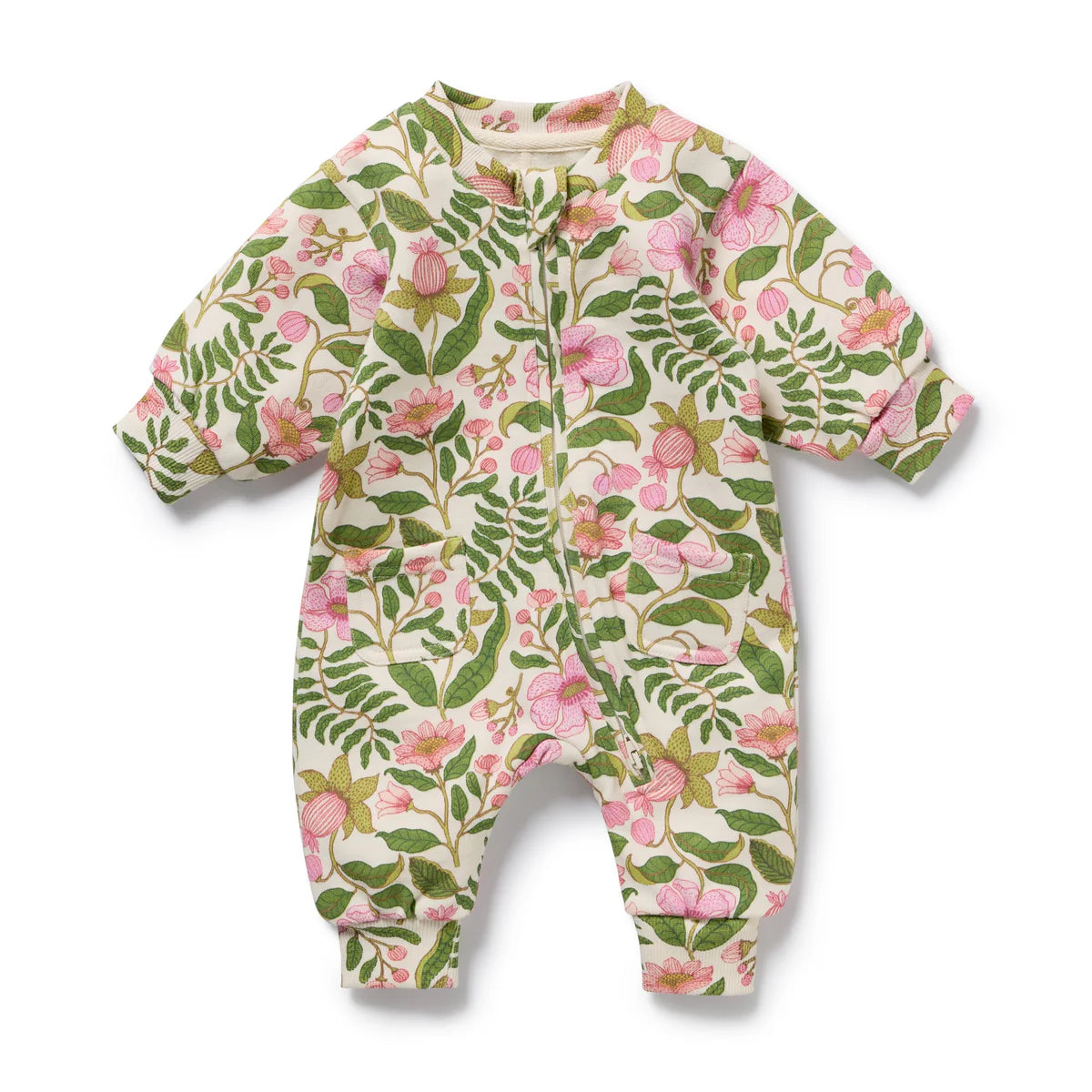 WILSON & FRENCHY MA FLEUR ORGANIC TERRY GROWSUIT