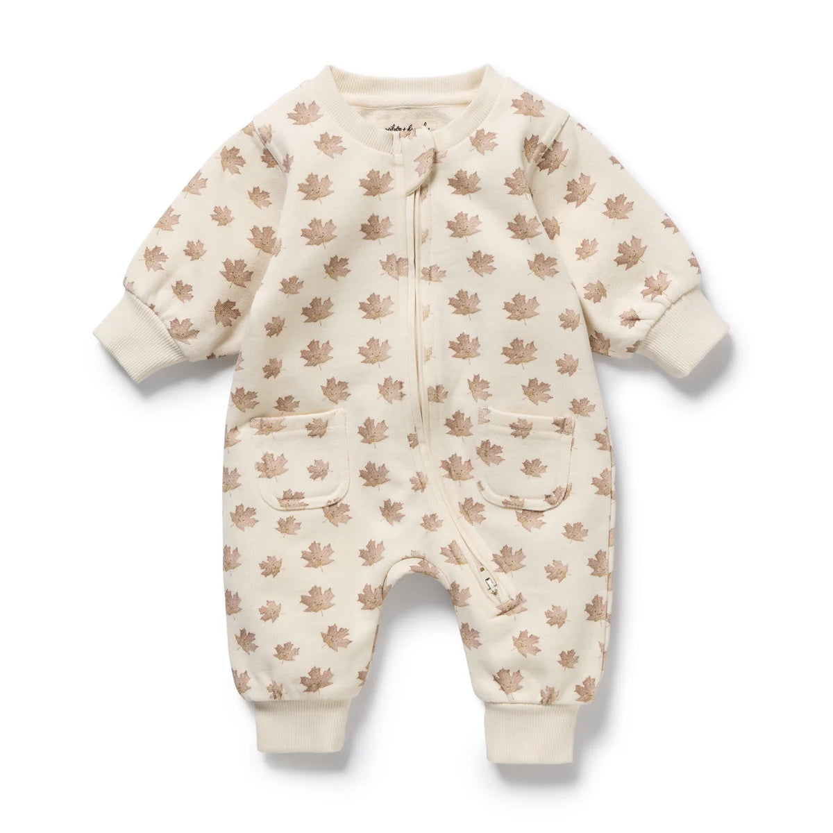 WILSON & FRENCHY AUTUMN PLAY ORGANIC TERRY GROWSUIT